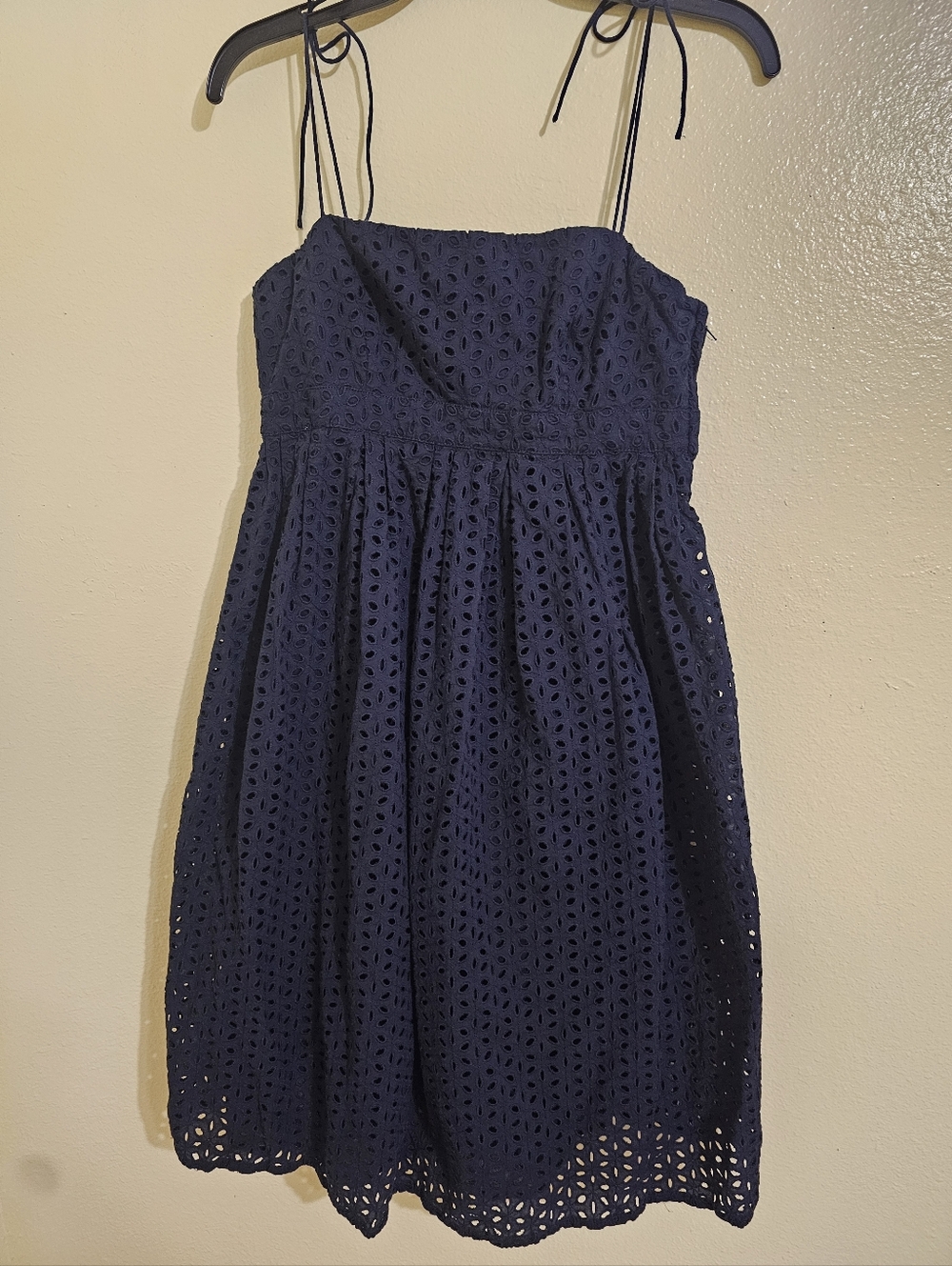GAP Navy Blue Eyelet Sundress with Tie Straps